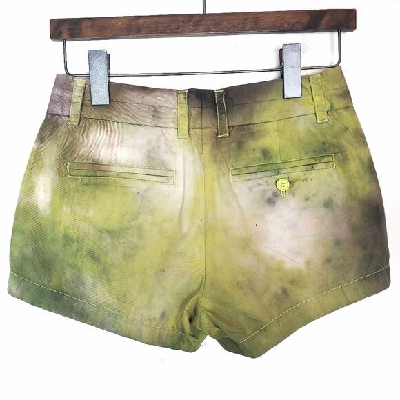 Lime Banana Tie Dyed J.Crew Festival Shorts Sz: 00 - Picture 4 of 5